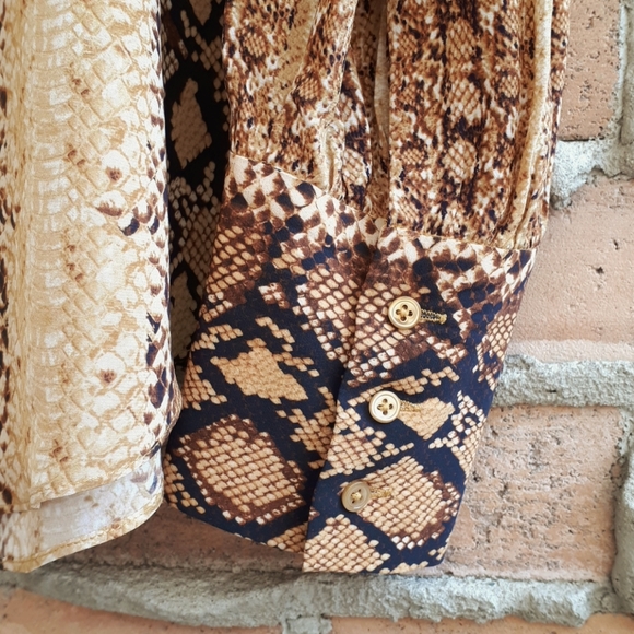 Joie Viscose Blouse Snakeskin Print - Picture 8 of 12
